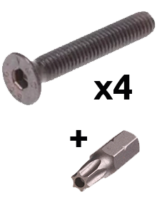 R-SAFE MOUNT/SCREWS 4/ST/BIT