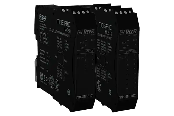 Mosaic status outputs expansion units